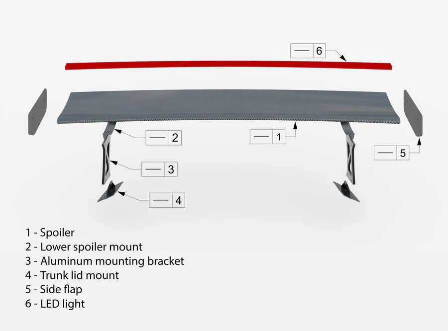 Maxton Design - Carbon Spoiler + Led BMW M2 G87