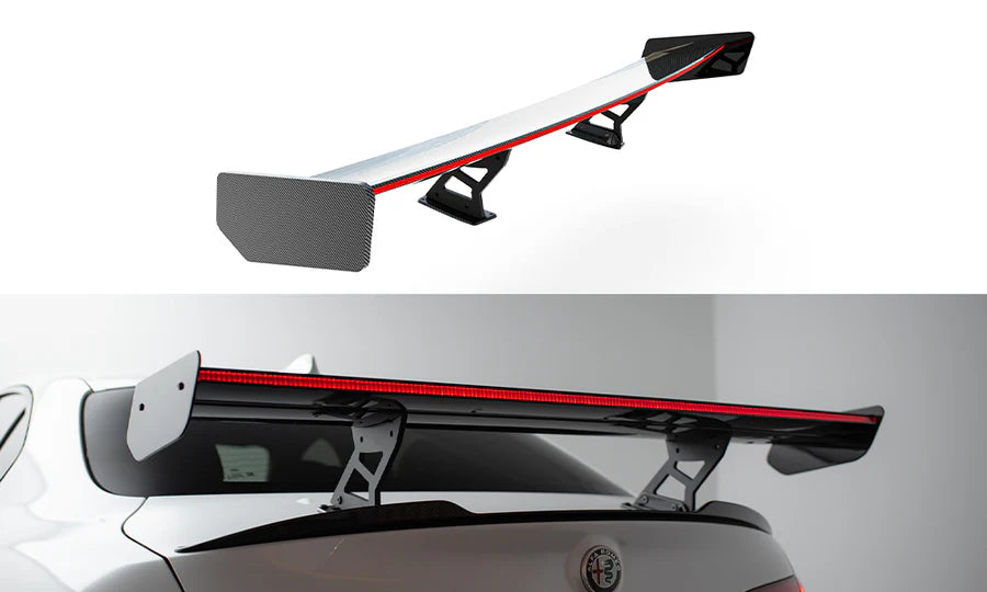 Maxton Design - Carbon Spoiler + Led Alfa Romeo Giulia Quadrifoglio