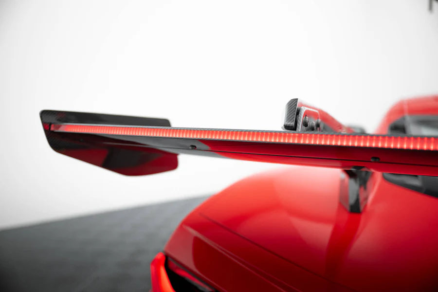 Maxton Design - Carbon Spoiler + Led Chevrolet Corvette C8 - Legends Auto Parts