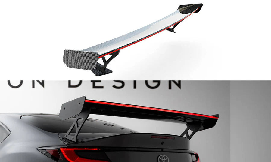 Maxton Design - Carbon Spoiler With External Brackets Uprights + Led Toyota GR86