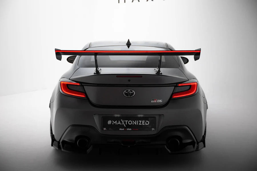 Maxton Design - Carbon Spoiler With Internal Brackets Uprights + LED Toyota GR86