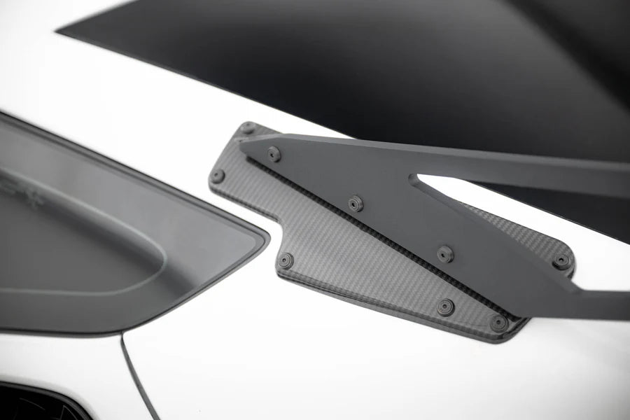 Maxton Design - Carbon Spoiler With Upper Swan Mounting + Led Chevrolet Corvette Stingray / Grand Sport C7 - Legends Auto Parts