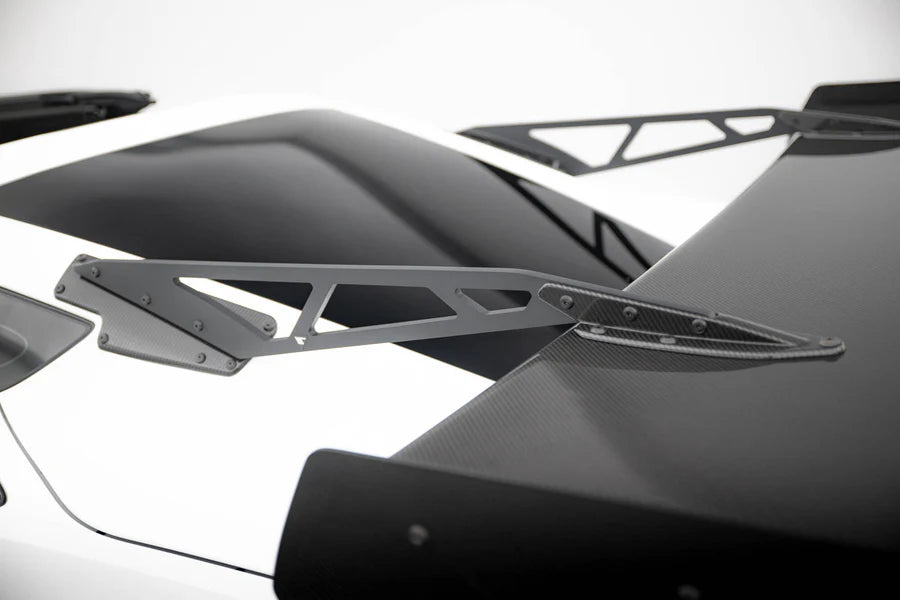 Maxton Design - Carbon Spoiler With Upper Swan Mounting + Led Chevrolet Corvette Stingray / Grand Sport C7 - Legends Auto Parts