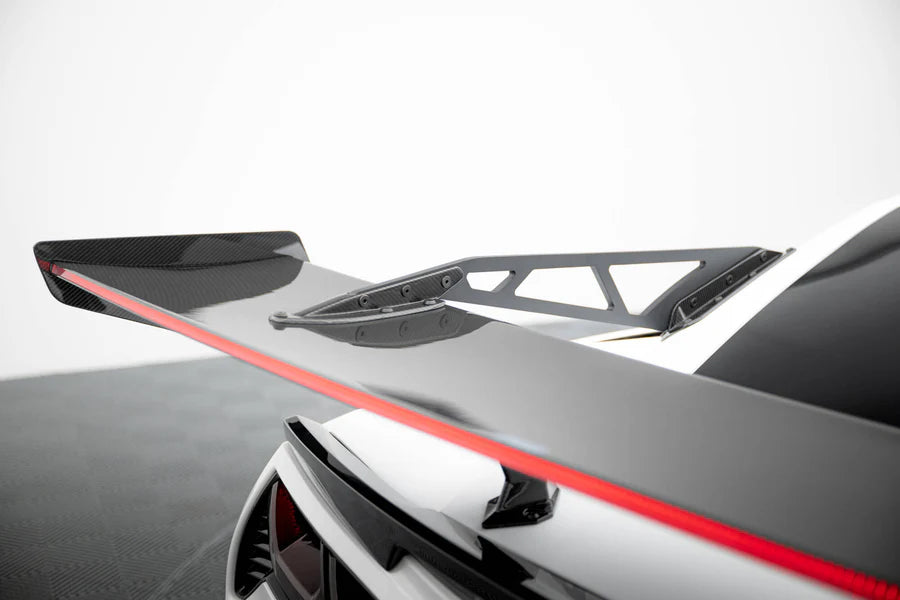 Maxton Design - Carbon Spoiler With Upper Swan Mounting + Led Chevrolet Corvette Stingray / Grand Sport C7 - Legends Auto Parts