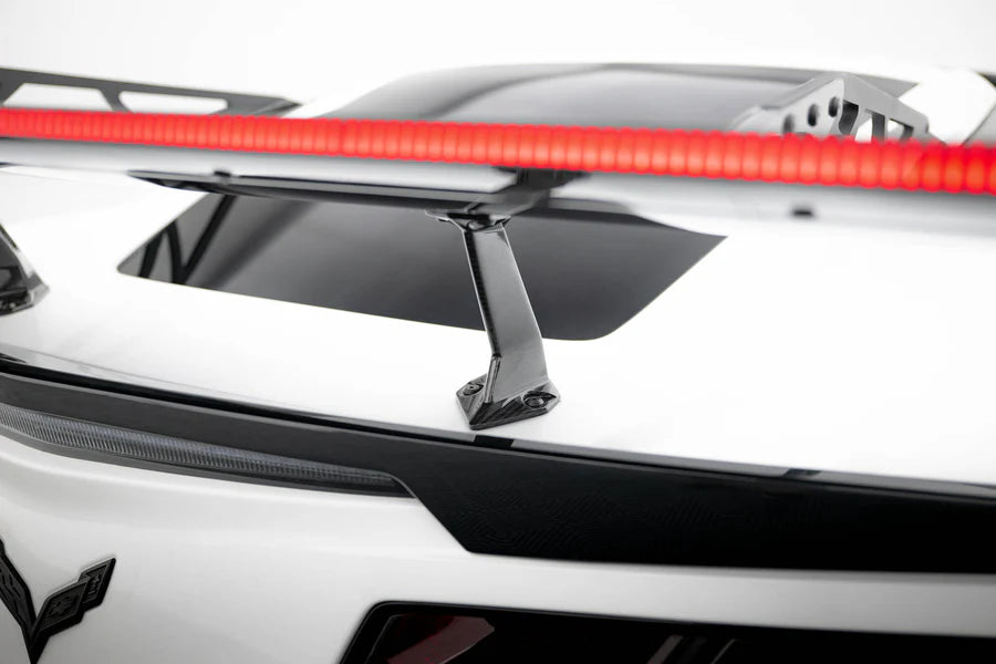 Maxton Design - Carbon Spoiler With Upper Swan Mounting + Led Chevrolet Corvette Stingray / Grand Sport C7 - Legends Auto Parts