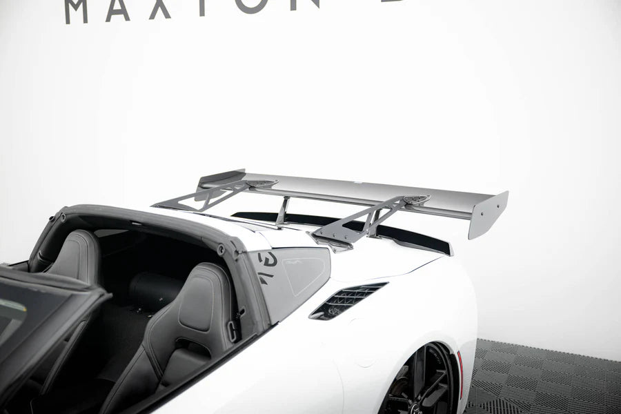 Maxton Design - Carbon Spoiler With Upper Swan Mounting + Led Chevrolet Corvette Stingray / Grand Sport C7 - Legends Auto Parts