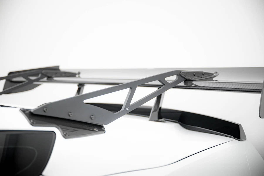 Maxton Design - Carbon Spoiler With Upper Swan Mounting + Led Chevrolet Corvette Stingray / Grand Sport C7 - Legends Auto Parts