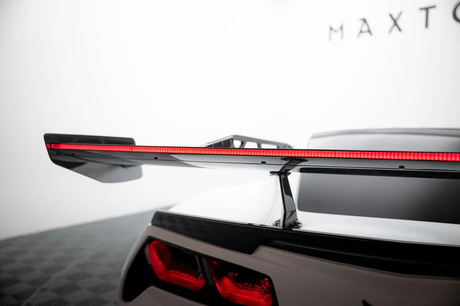 Maxton Design - Carbon Spoiler With Upper Swan Mounting + Led Chevrolet Corvette Stingray / Grand Sport C7 - Legends Auto Parts