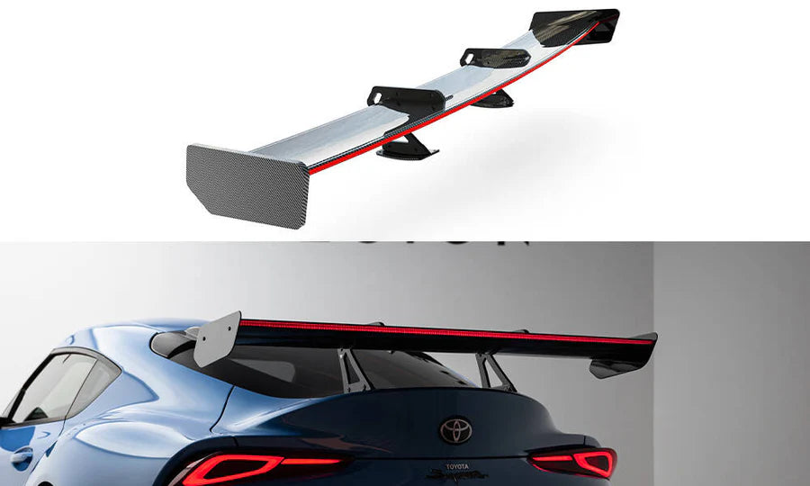 Maxton Design - Carbon Spoiler With Upper Swan Mounting + Led Toyota Supra MK5