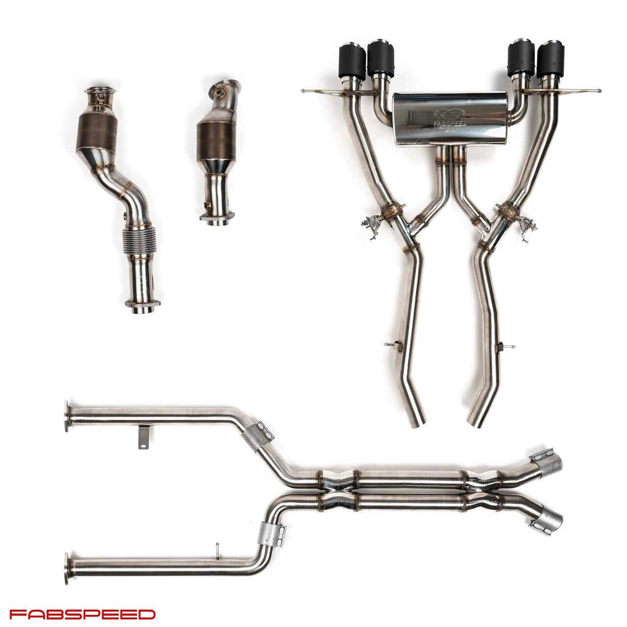 Fabspeed - BMW M3/M4 (G80/G82) Turbo Back Exhaust Package (2021+) - Legends Auto Parts