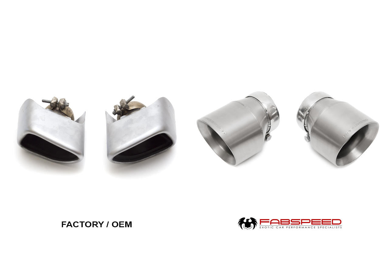 Fabspeed - McLaren 570S / 570GT / 540C Deluxe Bolt-On 4.5" Titanium Tips - Legends Auto Parts