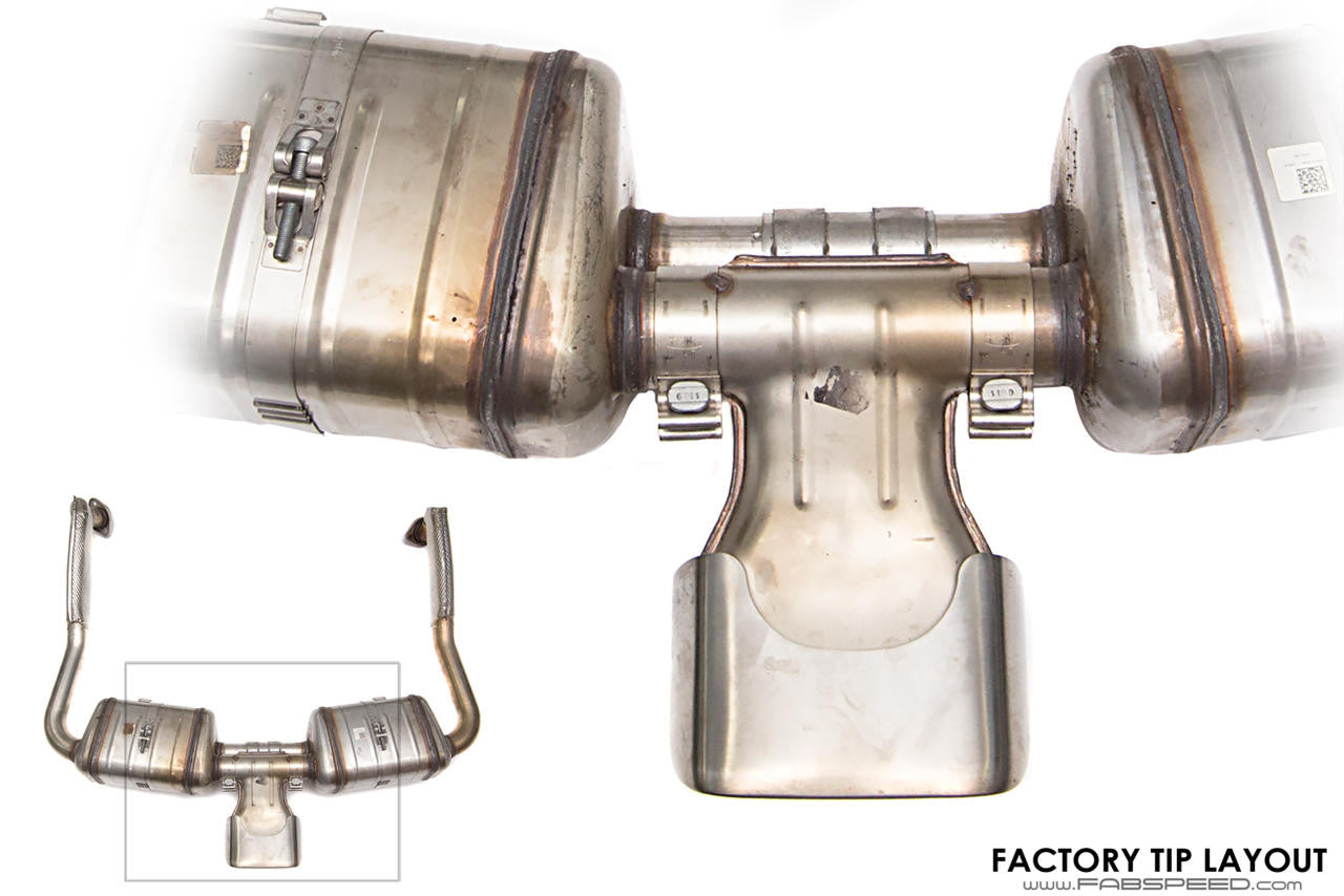 Fabspeed - Porsche 718 Boxster/Cayman Maxflo True X-Pipe with Dual Tips (2017+) - Legends Auto Parts
