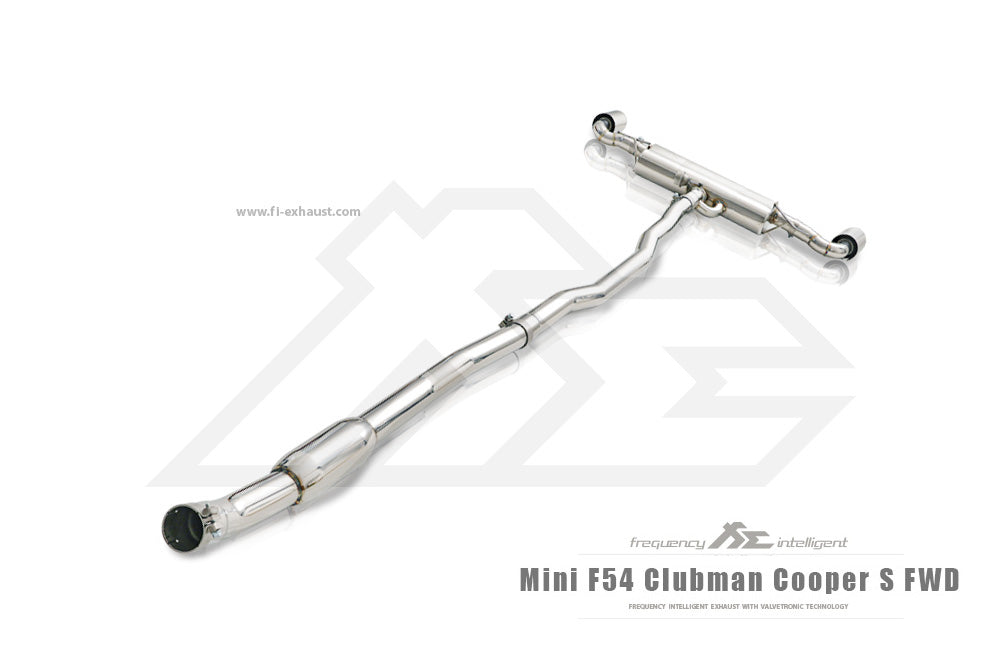 Mini F54 Clubman Cooper S FWD  catback exhaust system with valvetronic technology for enhanced performance and sound. High-quality stainless steel construction for durability and style. Upgrade your  Mini F54 Clubman Cooper S FWD  with our aftermarket catback exhaust for a thrilling driving experience.