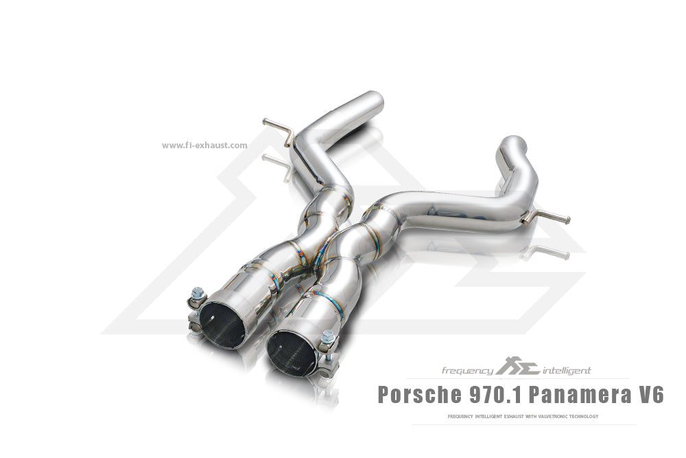 Porsche 970.1 Panamera V6 / S  catback exhaust system with valvetronic technology for enhanced performance and sound. High-quality stainless steel construction for durability and style. Upgrade your  Porsche 970.1 Panamera V6 / S  with our aftermarket catback exhaust for a thrilling driving experience.