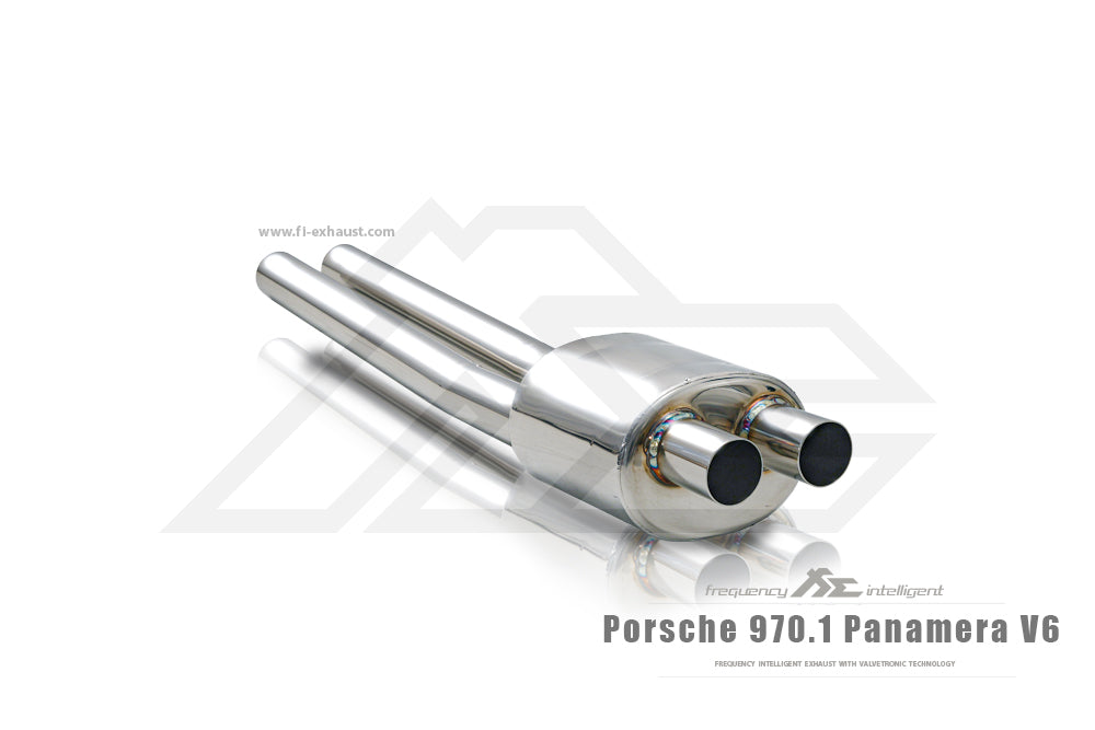 Porsche 970.1 Panamera V6 / S  catback exhaust system with valvetronic technology for enhanced performance and sound. High-quality stainless steel construction for durability and style. Upgrade your  Porsche 970.1 Panamera V6 / S  with our aftermarket catback exhaust for a thrilling driving experience.