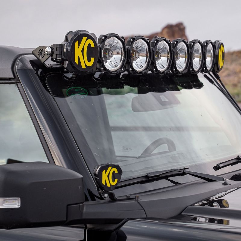 2021+ Ford Bronco KC Hilites A-Pillar / Ditch Mount and Lights Bundle