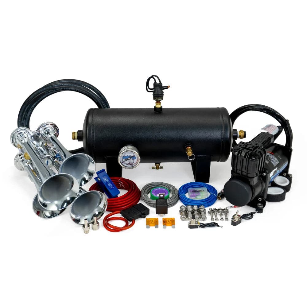 HornBlasters Bullet 232 24-Volt Air Horn Kit - Legends Auto Parts