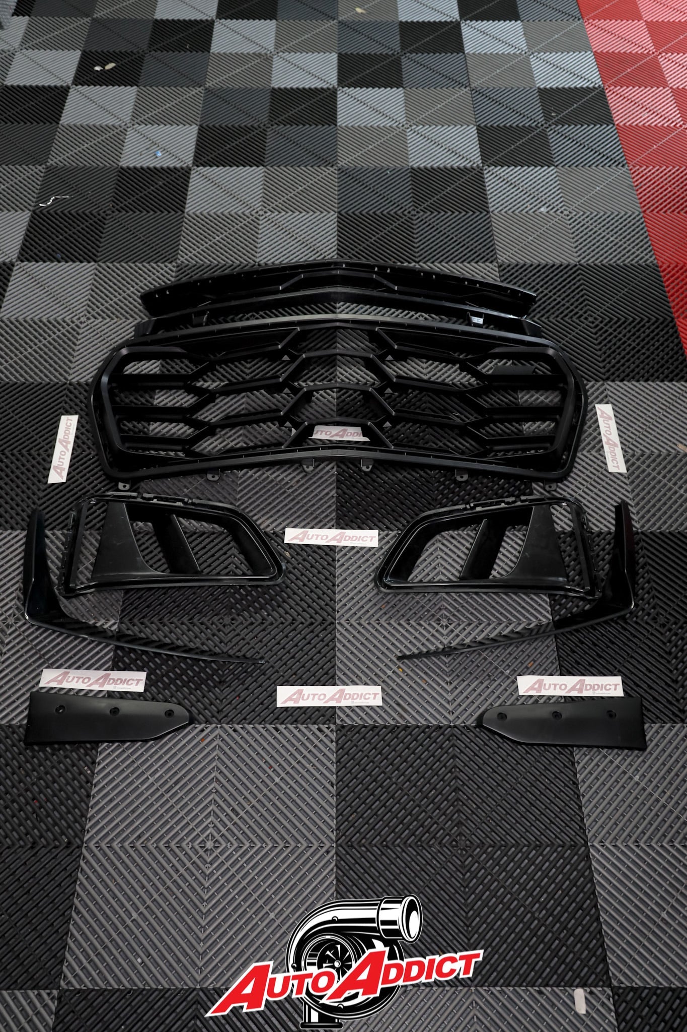 2010-2015 Chevy Camaro ZL1 1LE Track Package Front Bumper Conversion 11pcs Full Kit Flat BLK Body Kit - Legends Auto Parts