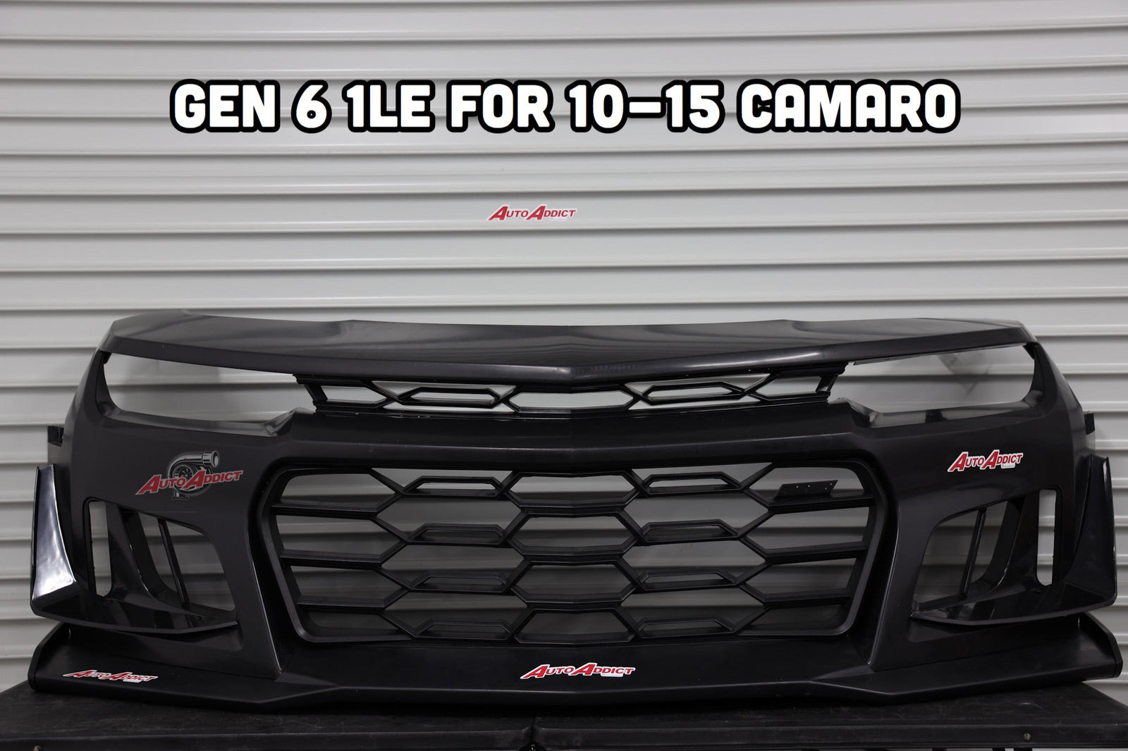2010-2015 Chevy Camaro ZL1 1LE Track Package Front Bumper Conversion 11pcs Full Kit Flat BLK Body Kit - Legends Auto Parts