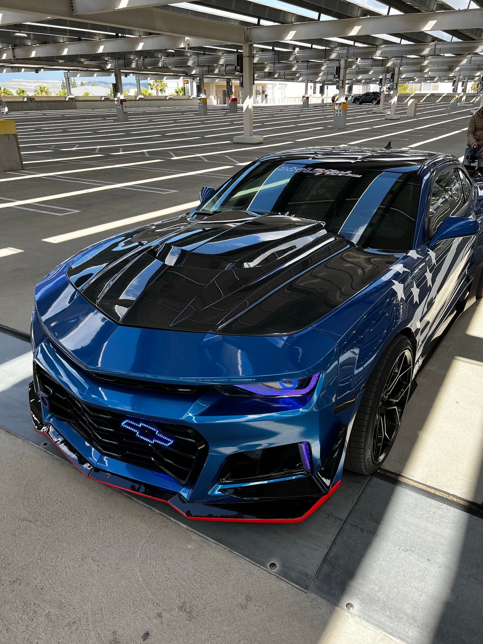 2010-2015 Chevy Camaro Type-ZR Carbon Fiber Double Sided Hood - Legends Auto Parts