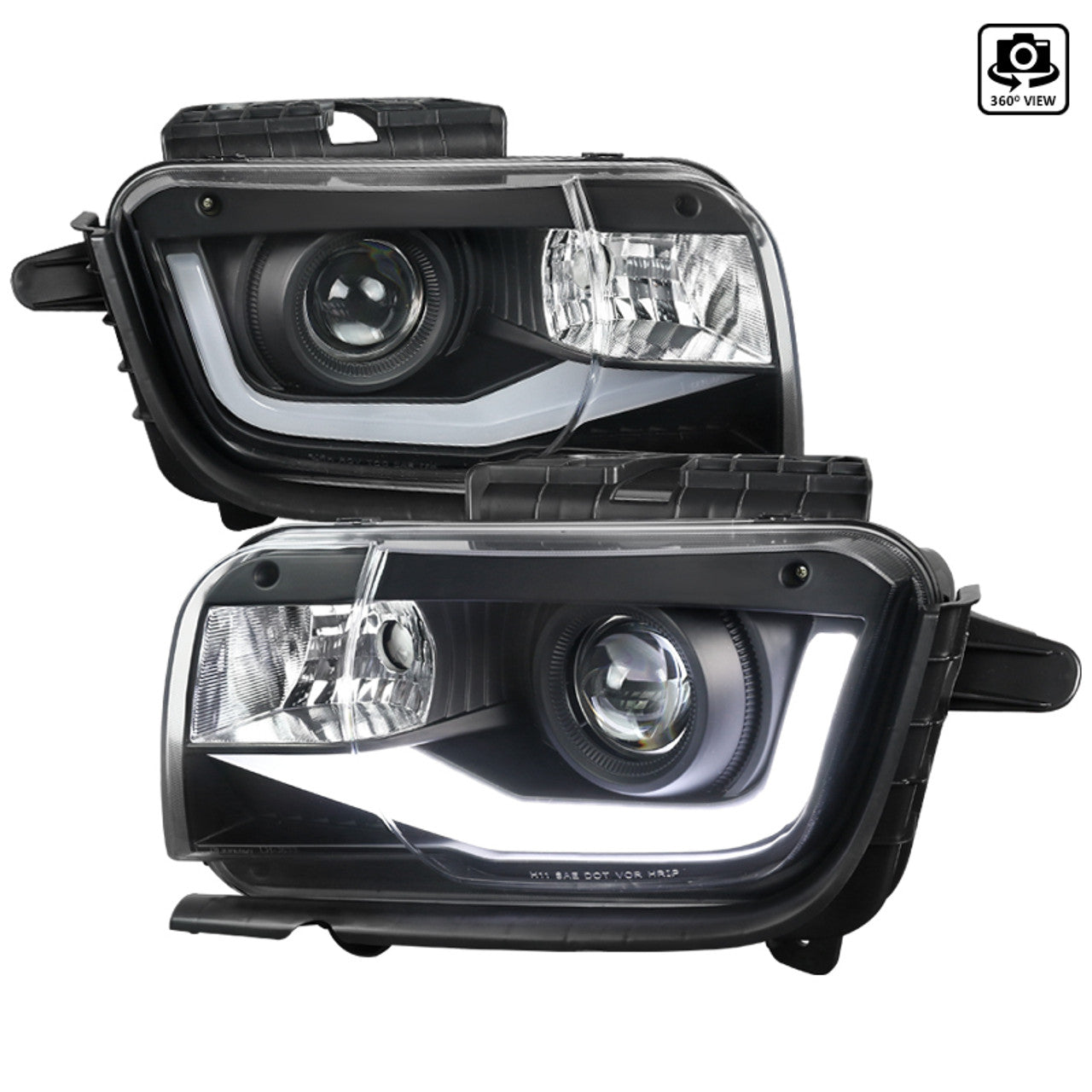 2010-2013 Chevy Camaro 6th Gen Style Headlights – OEM Bumper Fitment, LED Light Bar - Legends Auto Parts