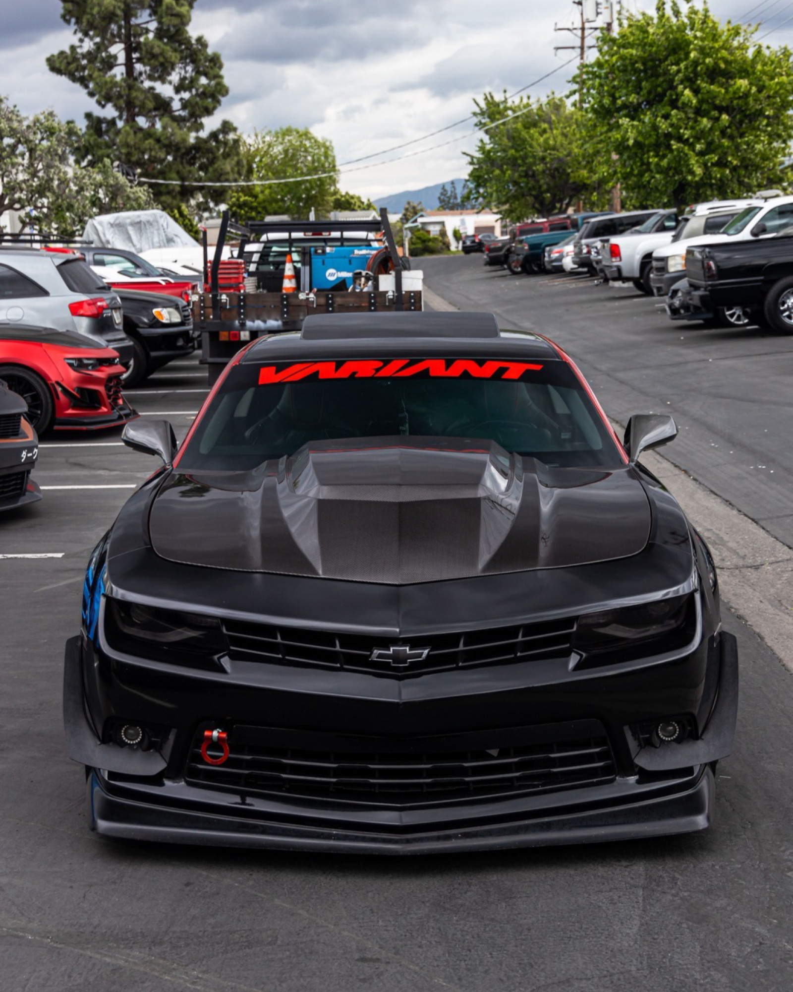 2010-2015 Chevy Camaro Type-ZR Carbon Fiber Double Sided Hood - Legends Auto Parts