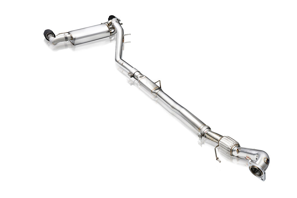 Ford MK3 Focus RS catback exhaust system with valvetronic technology for enhanced performance and sound. High-quality stainless steel construction for durability and style. Upgrade your  Ford MK3 Focus RS with our aftermarket catback exhaust for a thrilling driving experience.