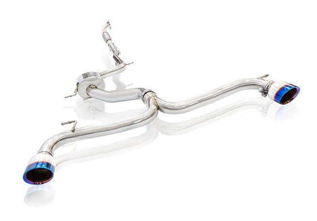 VW Mk6 Golf Gti catback exhaust system with valvetronic technology for enhanced performance and sound. High-quality stainless steel construction for durability and style. Upgrade your  VW Mk6 Golf Gti with our aftermarket catback exhaust for a thrilling driving experience.