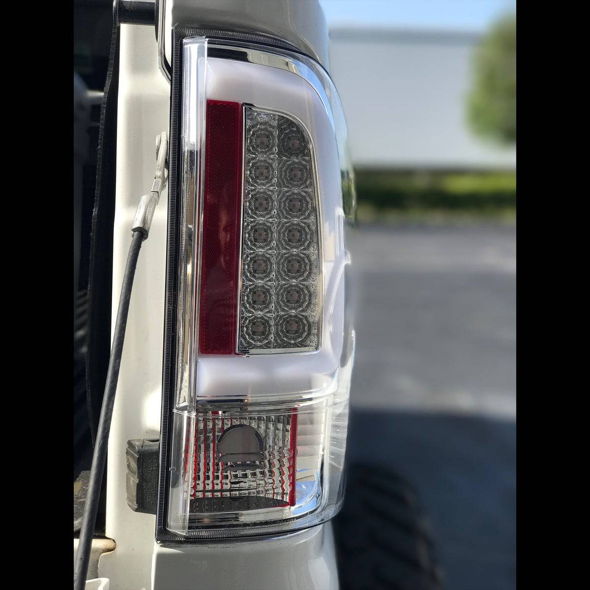 2008-2016 Ford SuperDuty RECON Clear Lens (Paintable) OLED Tail Lights OLED