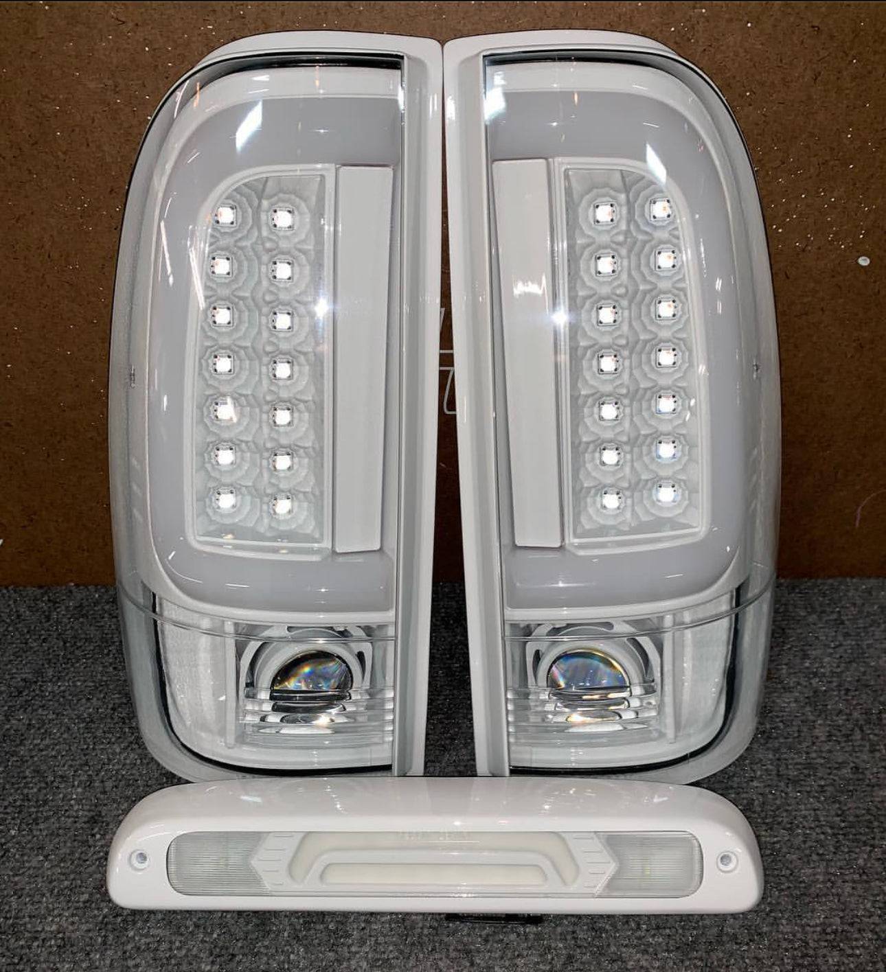 2008-2016 Ford SuperDuty RECON Clear Lens (Paintable) OLED Tail Lights OLED