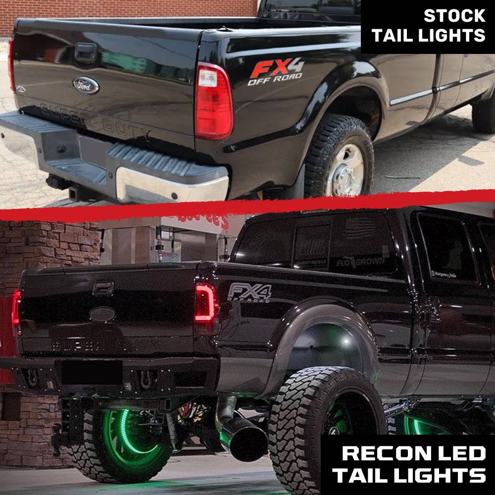 2008-2016 Ford SuperDuty Smoked Scanning OLED Taillights