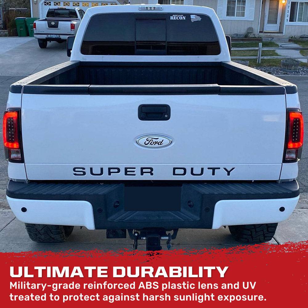 2008-2016 Ford SuperDuty Smoked Scanning OLED Taillights