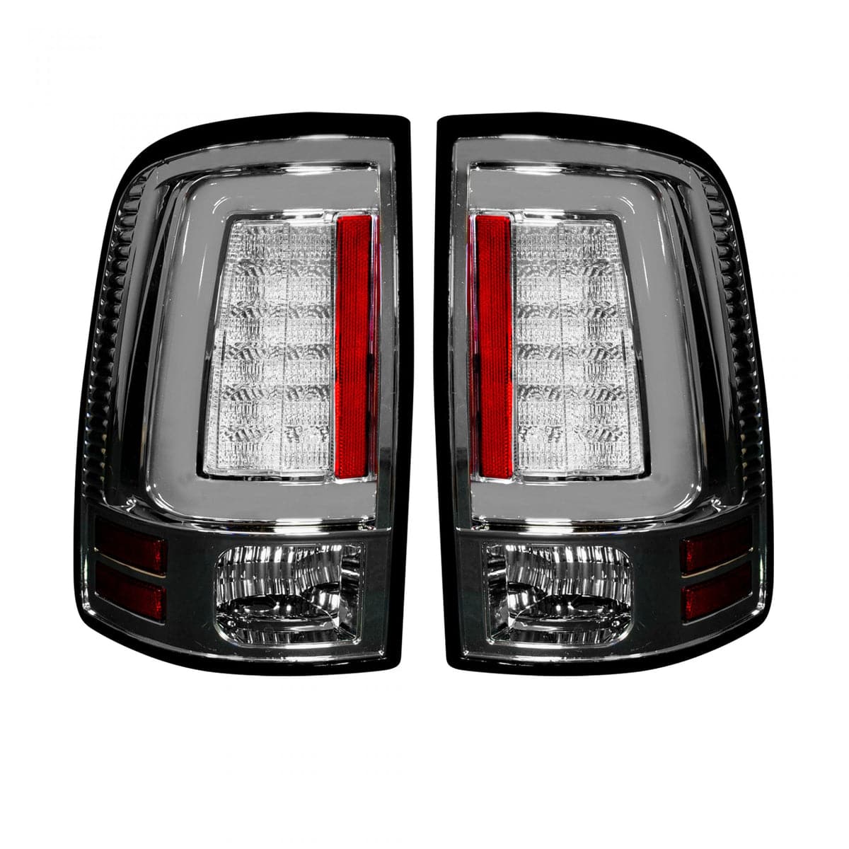 2009-2018 RAM 1500/2500/3500 Classic Body RECON Clear Lens (Paintable) OLED Tail Lights (Replaces OEM Halogen)