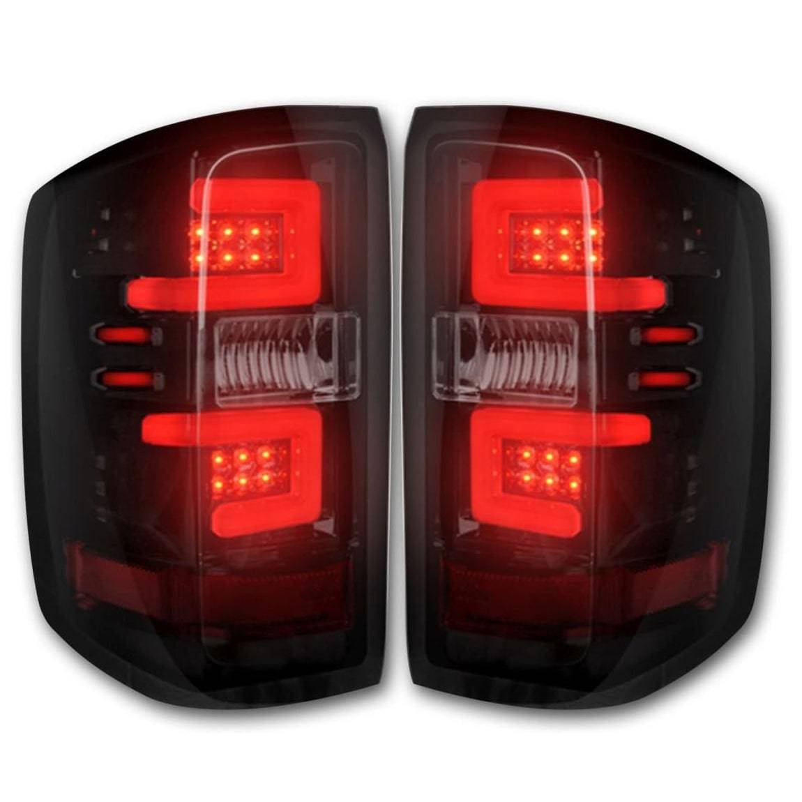 2014-2018 Chevrolet Silverado 1500/2500/3500 RECON Smoked OLED TailLights (Replaces OEM Halogen ONLY)