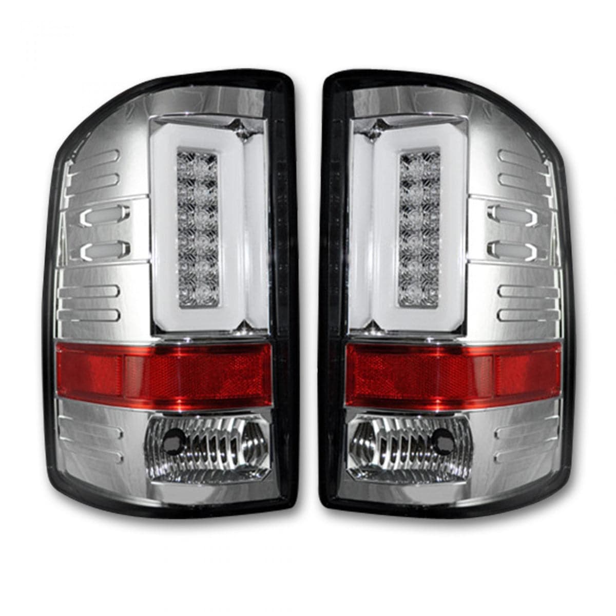 2014-2019 GMC Sierra 2500/3500 (Single Wheel) RECON Clear Lens (Paintable) OLED Tail Lights