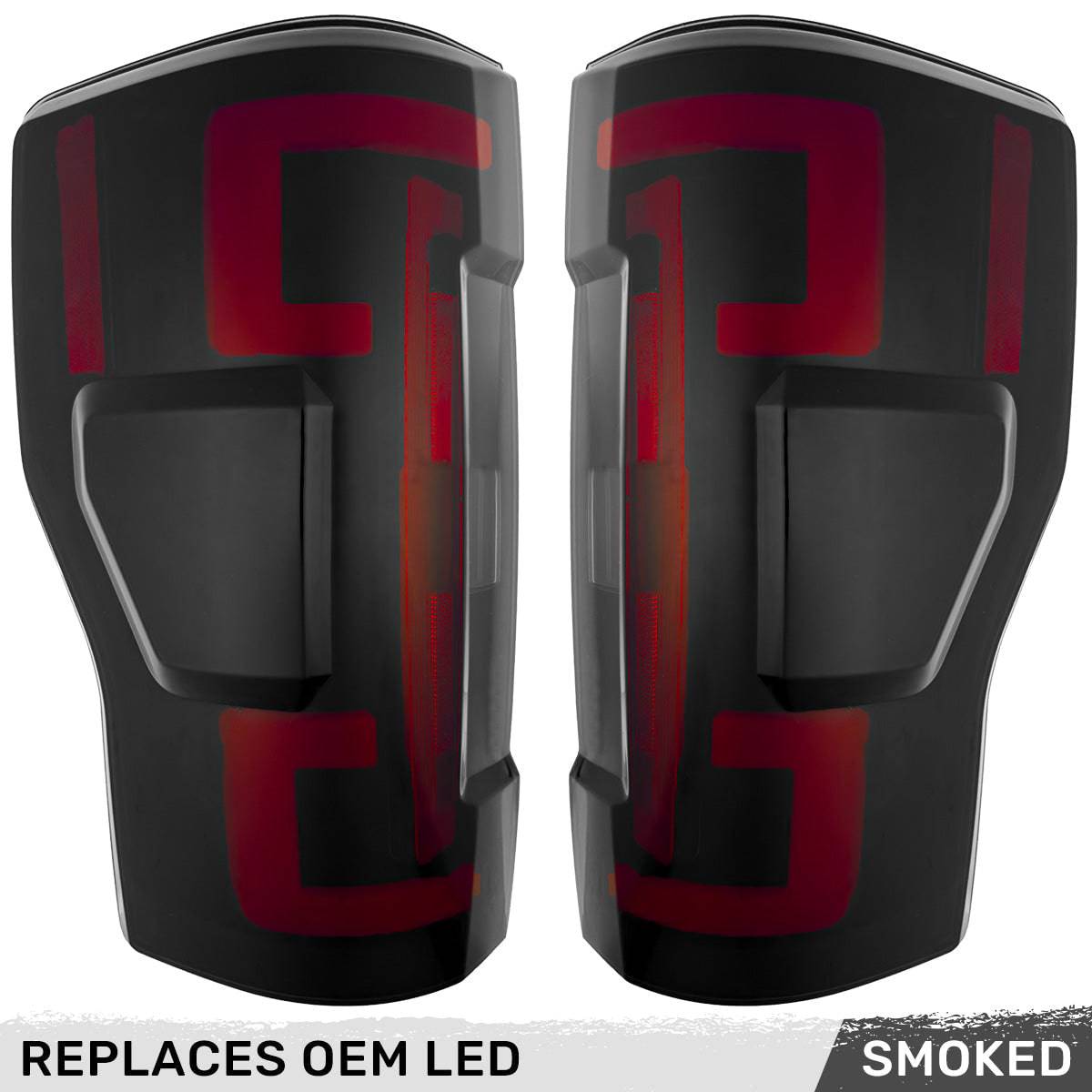 2017-2019 Ford SuperDuty 17-19 Smoked OLED Taillights  (Replaces OEM LED Tail Lights) - Legends Auto Parts