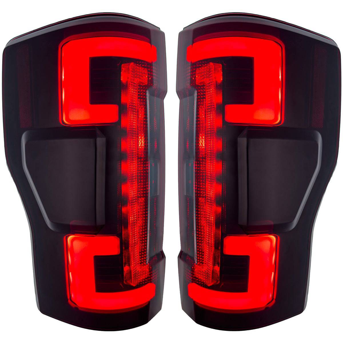 2017-2019 Ford SuperDuty 17-19 Smoked OLED Taillights  (Replaces OEM LED Tail Lights) - Legends Auto Parts