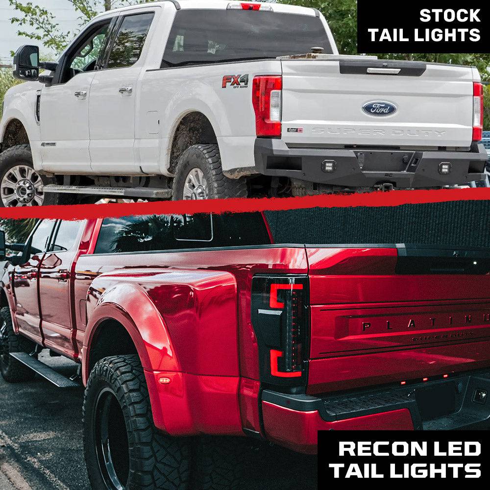 2017-2019 Ford SuperDuty 17-19 Smoked OLED Taillights  (Replaces OEM LED Tail Lights) - Legends Auto Parts