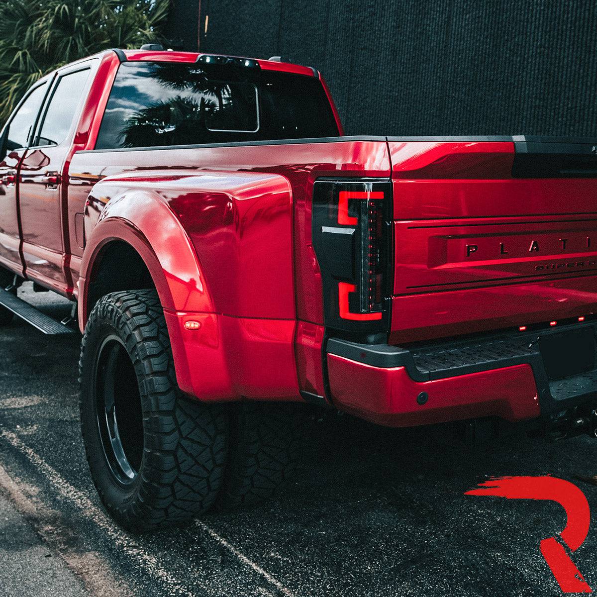 2017-2019 Ford SuperDuty 17-19 Smoked OLED Taillights  (Replaces OEM LED Tail Lights) - Legends Auto Parts