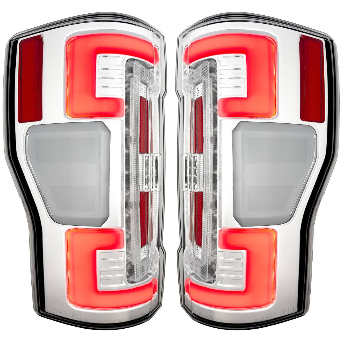 2017-2019 Ford SuperDuty RECON Clear Lens (Paintable) OLED Tail Lights (Replaces OEM Halogen)