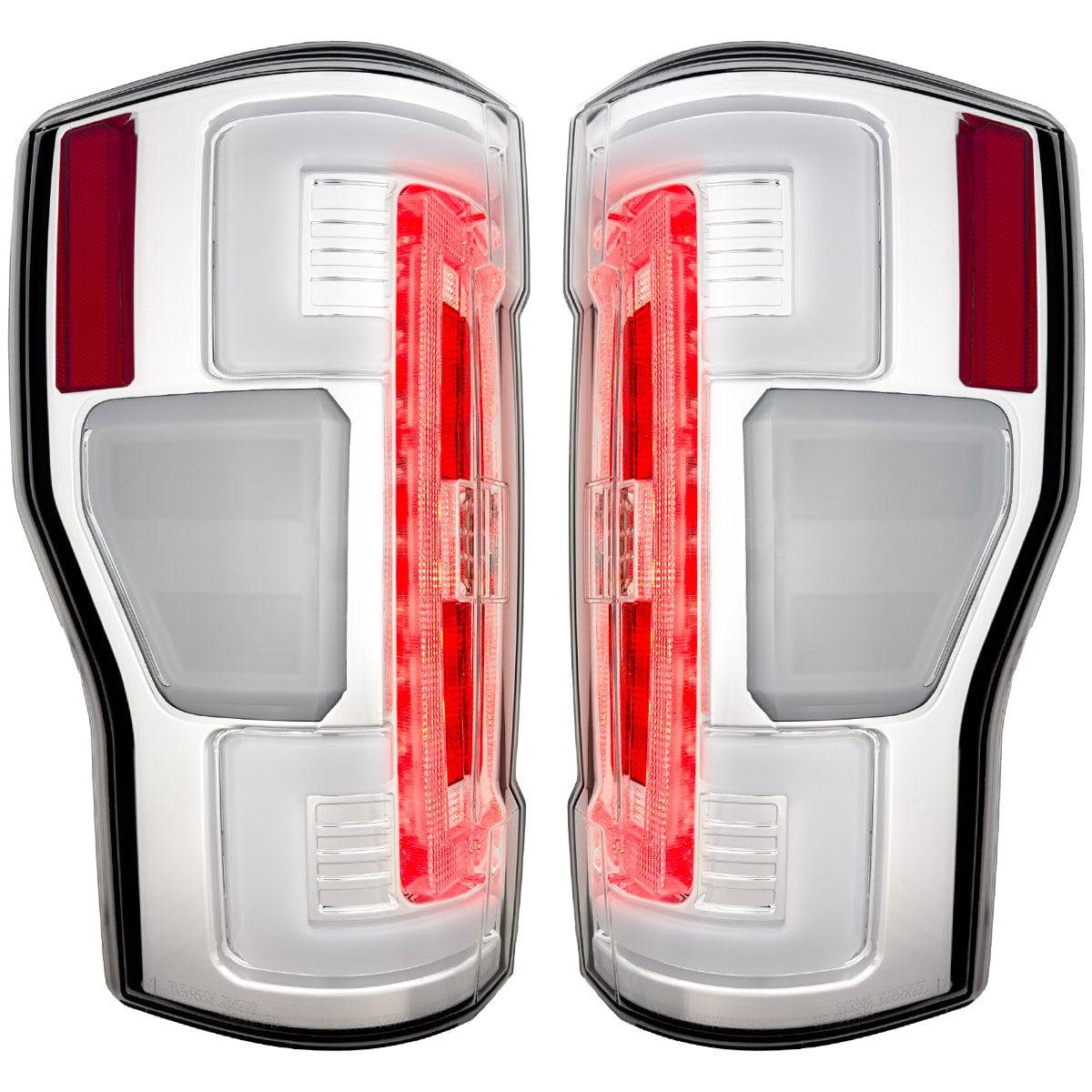 2017-2019 Ford SuperDuty RECON Clear Lens (Paintable) OLED Tail Lights (Replaces OEM Halogen)