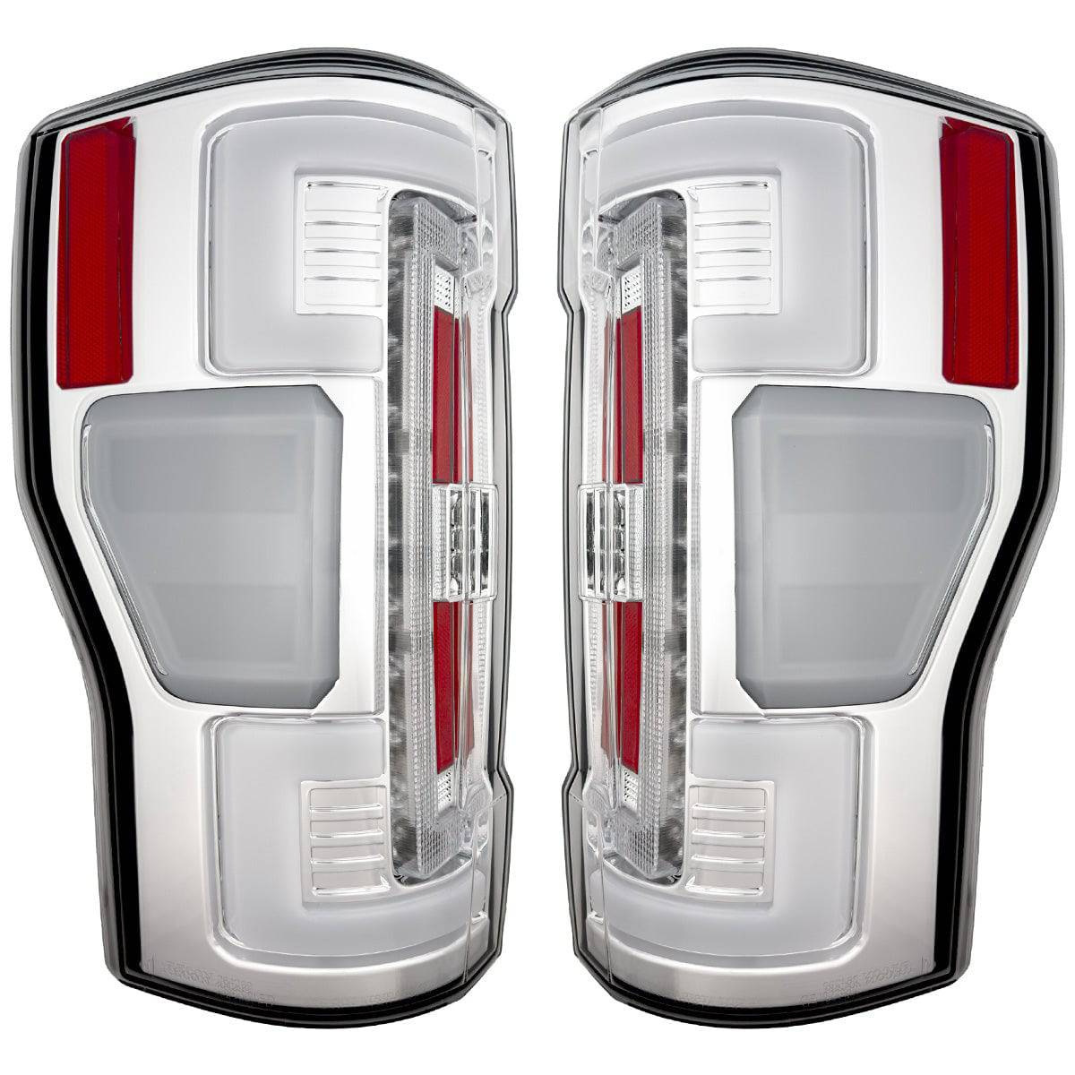 2017-2019 Ford SuperDuty RECON Clear Lens (Paintable) OLED Tail Lights (Replaces OEM Halogen)