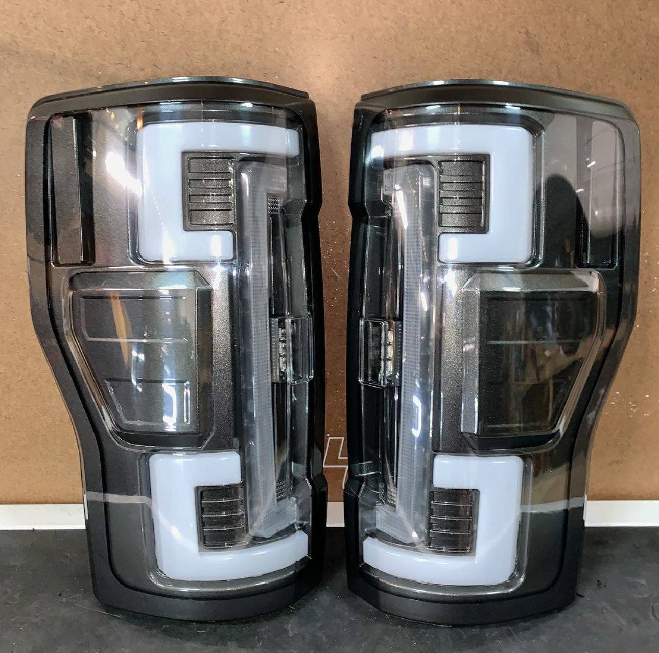 2017-2019 Ford SuperDuty RECON Clear Lens (Paintable) OLED Tail Lights (Replaces OEM Halogen)