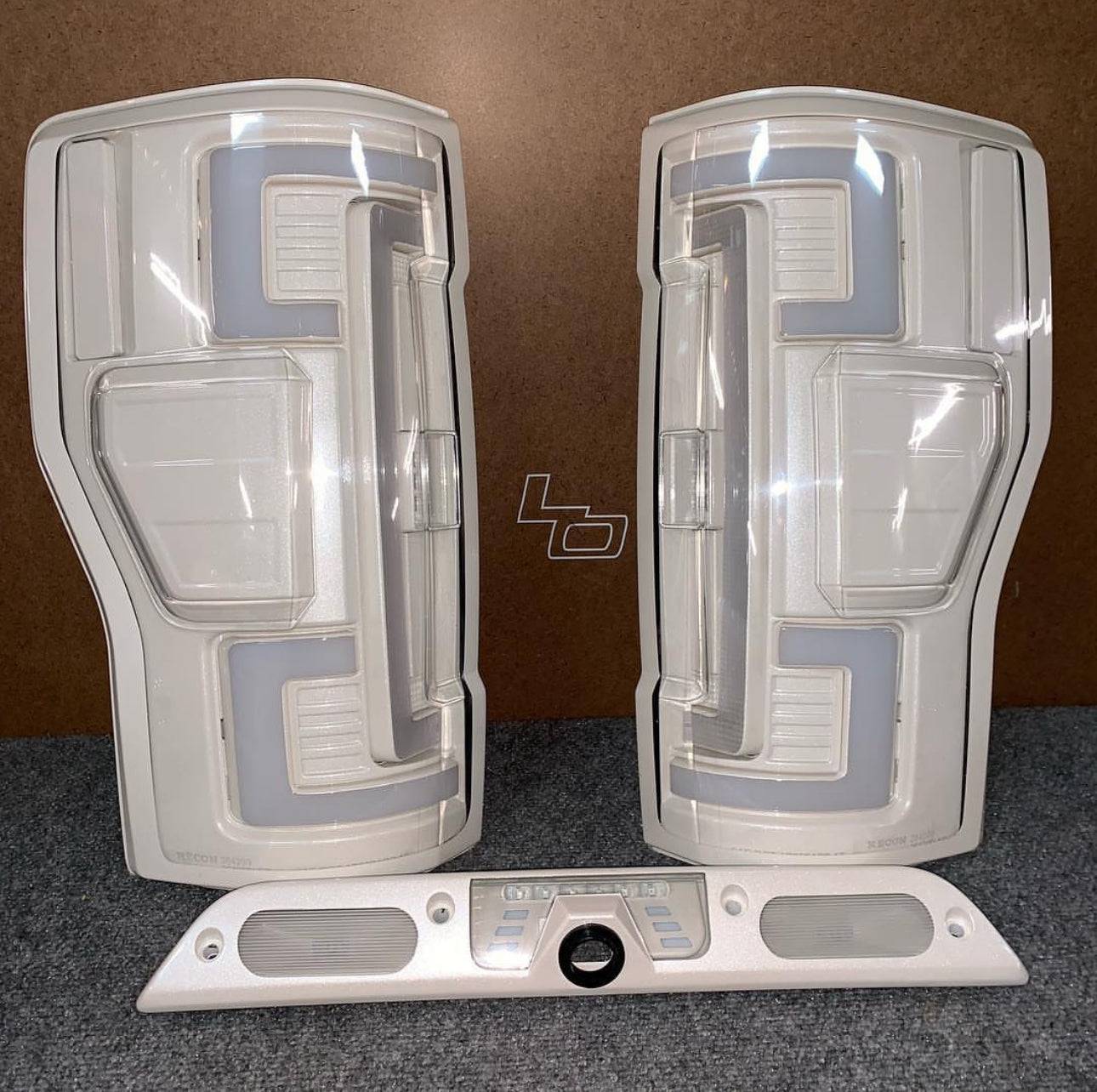 2017-2019 Ford SuperDuty RECON Clear Lens (Paintable) OLED Tail Lights (Replaces OEM Halogen)