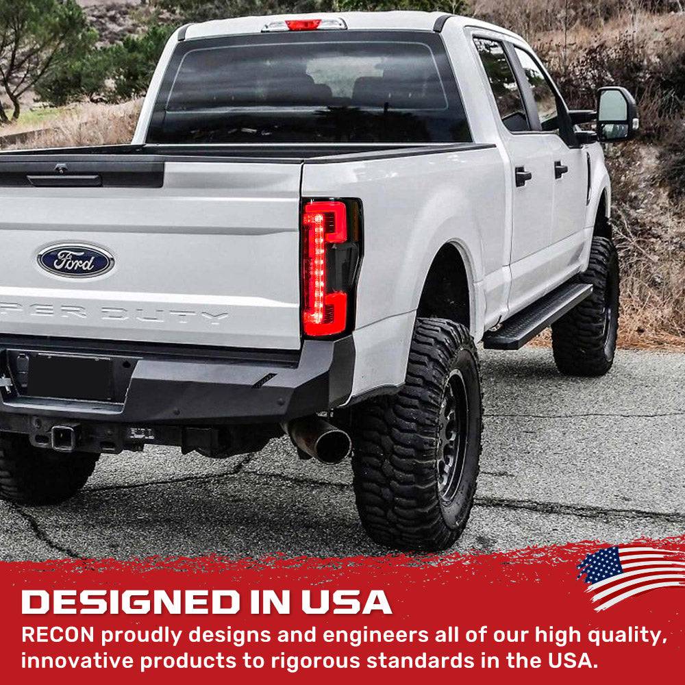 2017-2019 Ford SuperDuty RECON Smoked OLED Tail Lights (Replaces OEM Halogen)