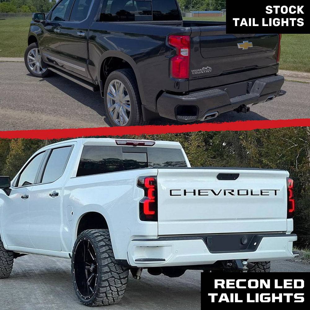 2019-2023 Chevrolet Silverado 1500 Smoked OLED Tail Lights (Replaces OEM Halogen Tail Lights ONLY)