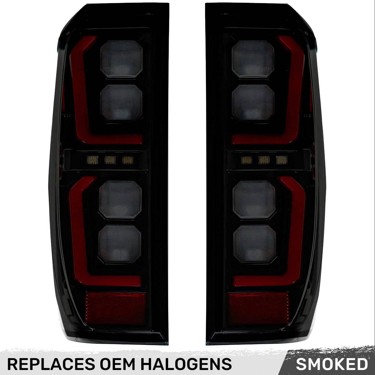 2019-2023 GMC Sierra 1500 RECON Smoked OLED Tail Lights (Replaces Factory Halogen) - Legends Auto Parts