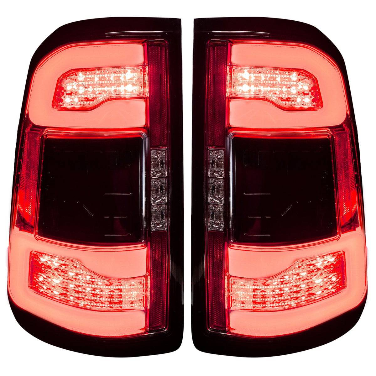 2019-2023 RAM 1500 RECON Clear Lens (Paintable) OLED Tail Lights w/ Scanning Red Turn Signals (Replaces OEM LED Taillights)