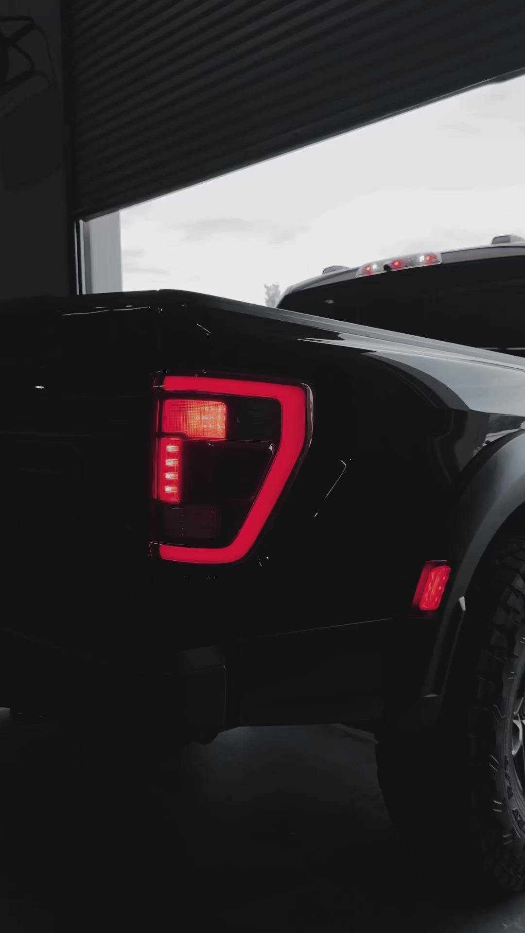 2021-2023 Ford F150/Raptor RECON Smoked OLED Tail Lights (Replaces Factory LED Tail Lights w/ Blind Spot Warning System)