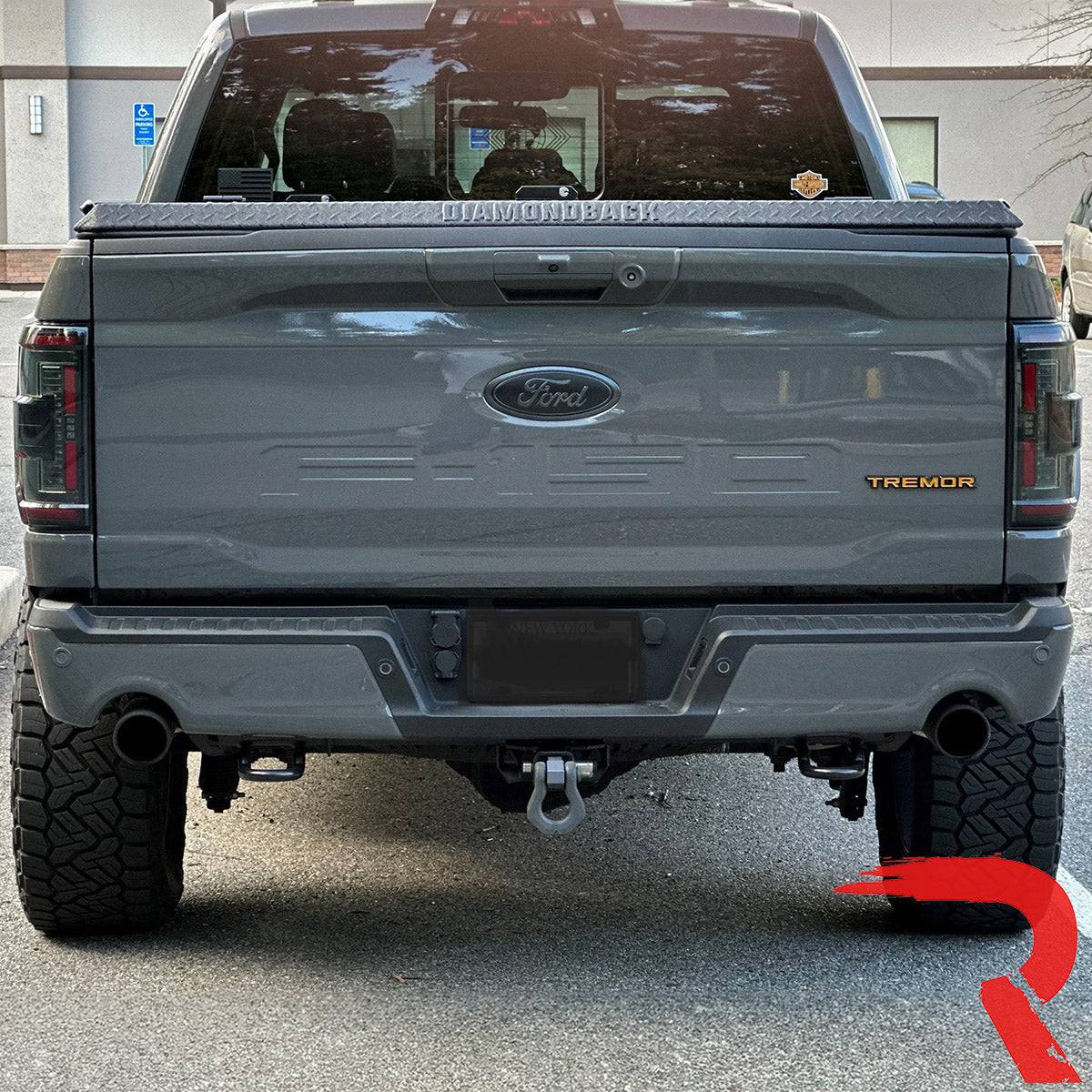 2021-2023 Ford F150/Raptor RECON Smoked OLED Tail Lights (Replaces Factory LED Tail Lights w/ Blind Spot Warning System)